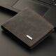 New men's short wallet driver's license zipper card holder youth fashion casual large capacity cowhide texture