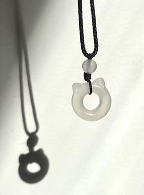 小狗猫猫项链骨头精美可爱吊坠情侣礼物闺蜜永不掉色情侣项链