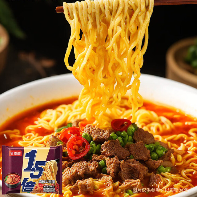 Jinmailang Dajinno ຂະຫນາດ 1.5 ເທົ່າ pancake instant noodles ເຜັດ braised beef ລົດຊາດອາຫານທັນທີຖົງ noodles ທັນທີ