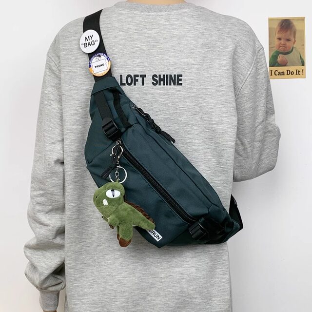 Crossbody bag men's chest bag waist bag sports shoulder bag