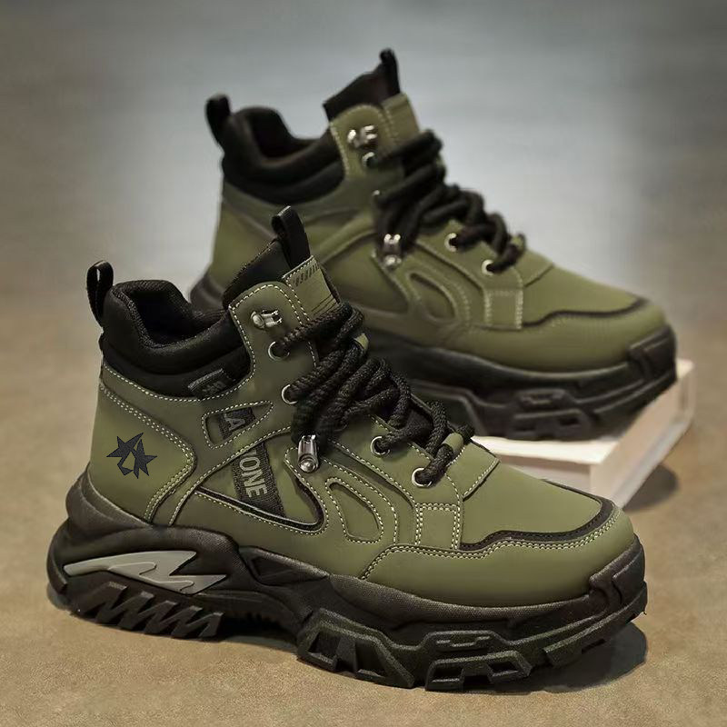 厚底隐形内增高10cm马丁靴男冬季加绒2025新款休闲运动百搭老爹鞋,淘宝优惠券,粉丝福利购,淘宝优惠卷