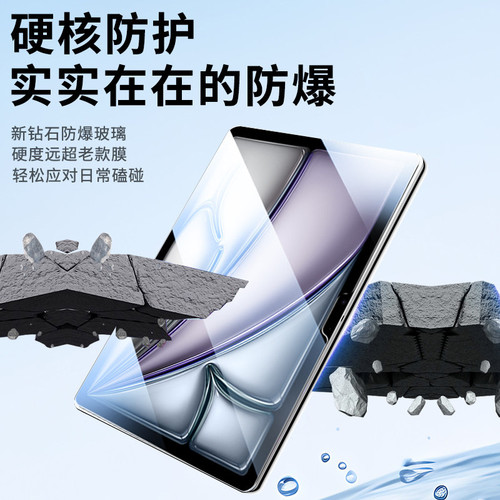 适用iPadPro钢化膜iPad11防摔ipadair6/7/8护眼膜适用air4/5全屏iPadmini8/7/6苹果无尘仓平板10代保护膜11代 - 图3