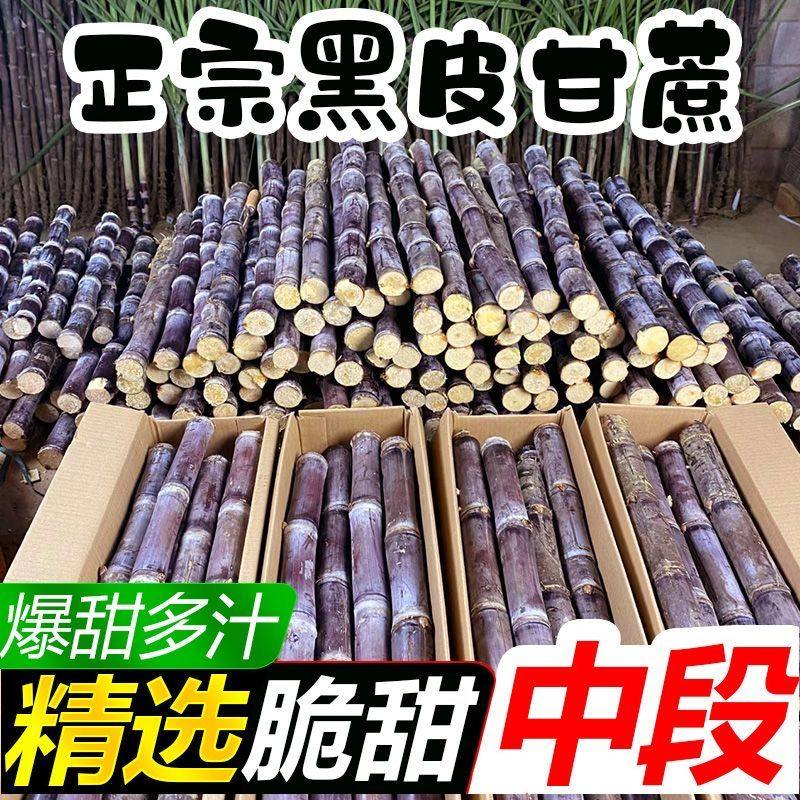 正宗广西黑皮甘蔗新鲜中段批发脆甜水果当季脆甜整箱广西爆甜多汁,淘宝优惠券,粉丝福利购,淘宝优惠卷