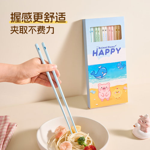 陶瓷筷子一人一筷家用高档新款抗防滑不易菌可爱家庭专人专用分餐 - 图3