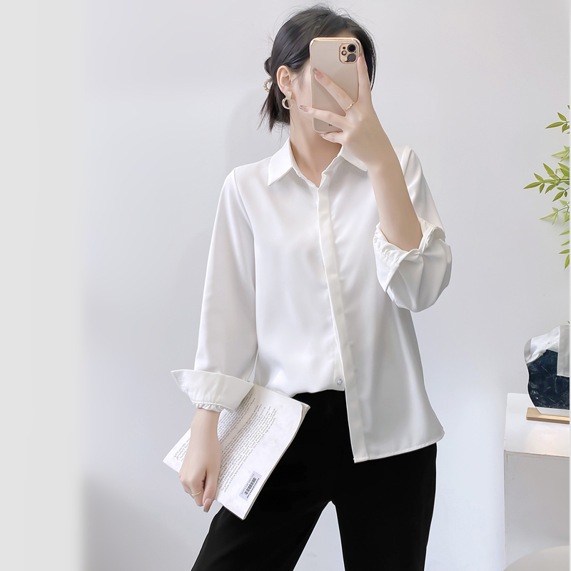 灯笼袖气质春夏蝴蝶结白色雪纺衬衫 天天特卖工厂店衬衫