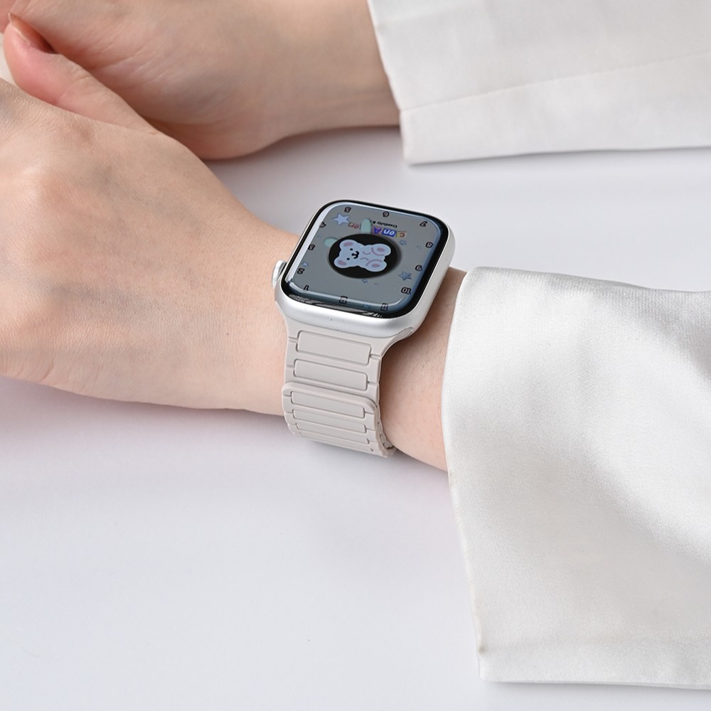 张倩仪同款适用S10苹果手表iwatchS11表带applewatch9磁吸硅胶S8腕带Ultra女款SE运动男S7新款6/5/4/3/2/1 - 图2