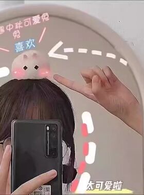 可爱毛绒绒小兔子发夹光遇cos