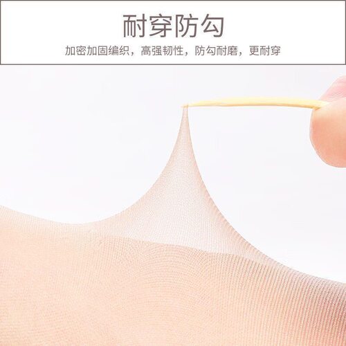 棉底丝袜女薄款短夏季水晶防勾丝防滑袜子隐形船袜短袜中筒袜肉色 - 图1