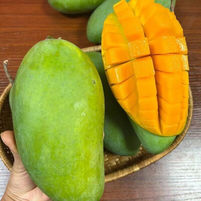 进口玉芒越南大青芒新鲜芒果水果当季青皮芒果孕妇水果带箱现摘