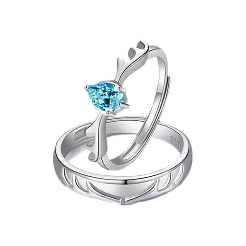 一鹿有你情侣纪念情人节礼物银戒指 天天特卖工厂店戒指/指环