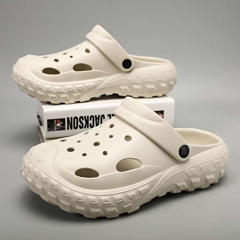 洞洞鞋男款外穿2025夏季新款踩屎感厚底防滑轮胎沙滩鞋男士凉拖鞋 - 图2
