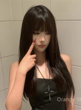 复古暗黑风十字架项链亚文化哥特风长款毛衣链小众甜酷锁骨链双层