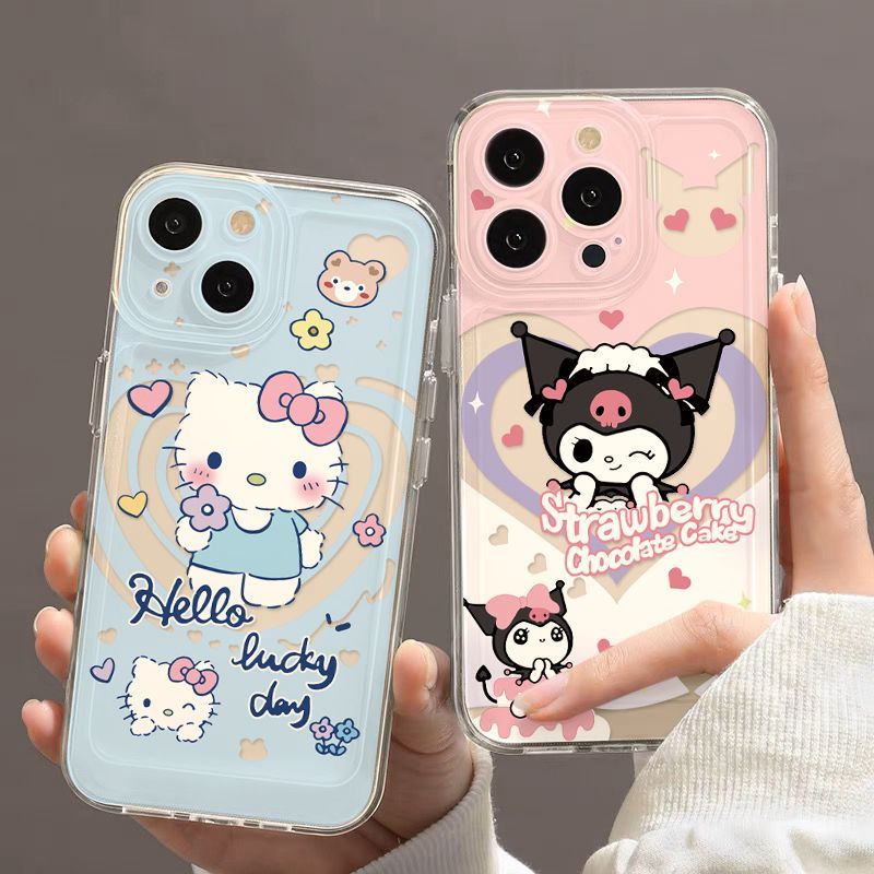 库洛米Kitty姐妹手机壳适用iPhone15promax硅胶14/13卡通12苹果11 - 图0