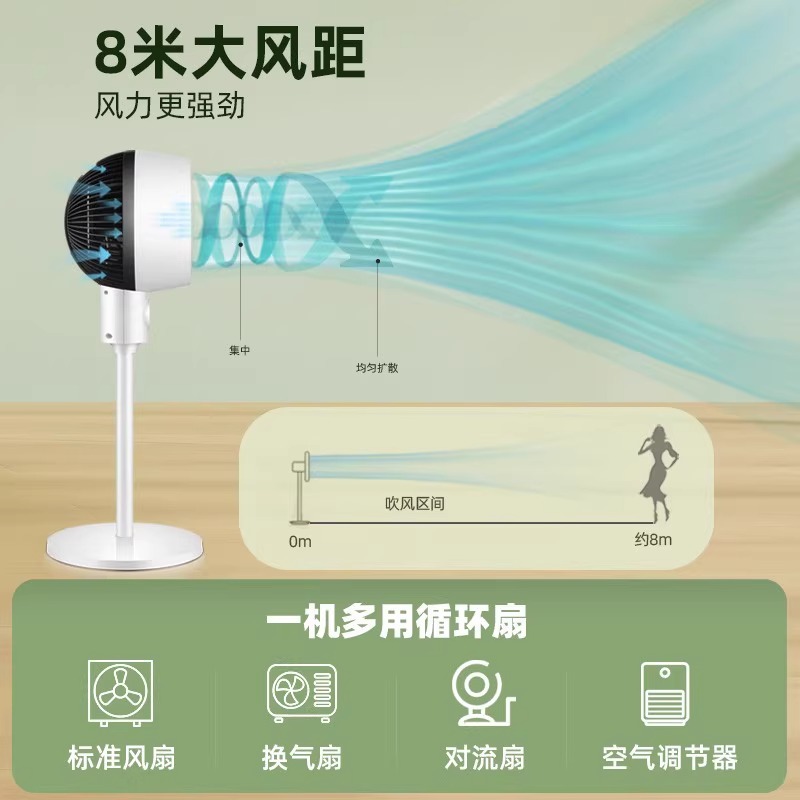 康佳空气循环扇电风扇家用落地扇静音宿舍电扇两用睡眠摇头遥控 - 图0