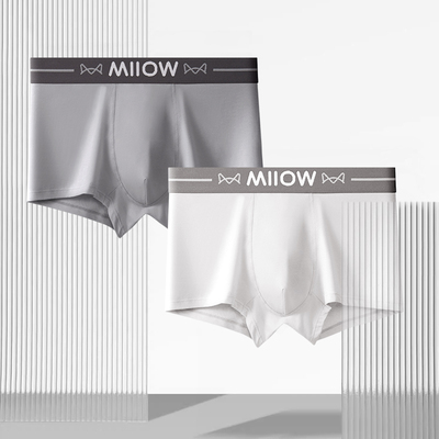 猫人男士纯棉内裤立体U型大囊袋加宽腰带舒适柔软新疆长绒棉面料