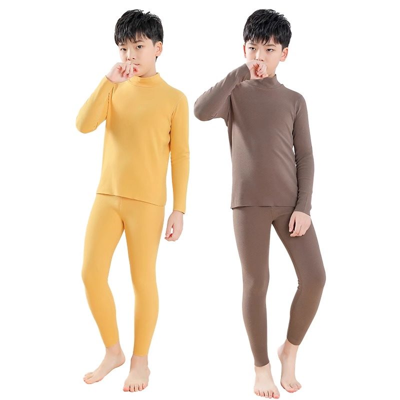 儿童高领德绒保暖内衣套装磨毛绒秋冬中大童秋衣秋裤男童发热无痕,淘宝优惠券,粉丝福利购,淘宝优惠卷