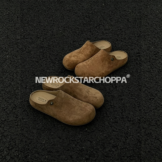 NewRockStarChoppa spring and summer Cleanfit small potato Birkenstock shoes toe-toe slippers Mule shoes all-inclusive