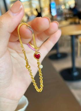 【心心相印】小钻球爱心锆石手链2025新款高级感轻奢精致设计手饰