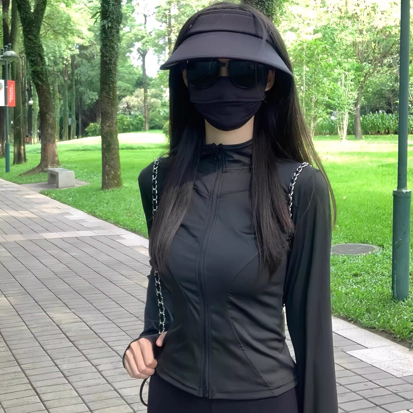 户外防晒衣女款2026夏季新款轻薄透气修身立领冰丝防晒服开衫外套