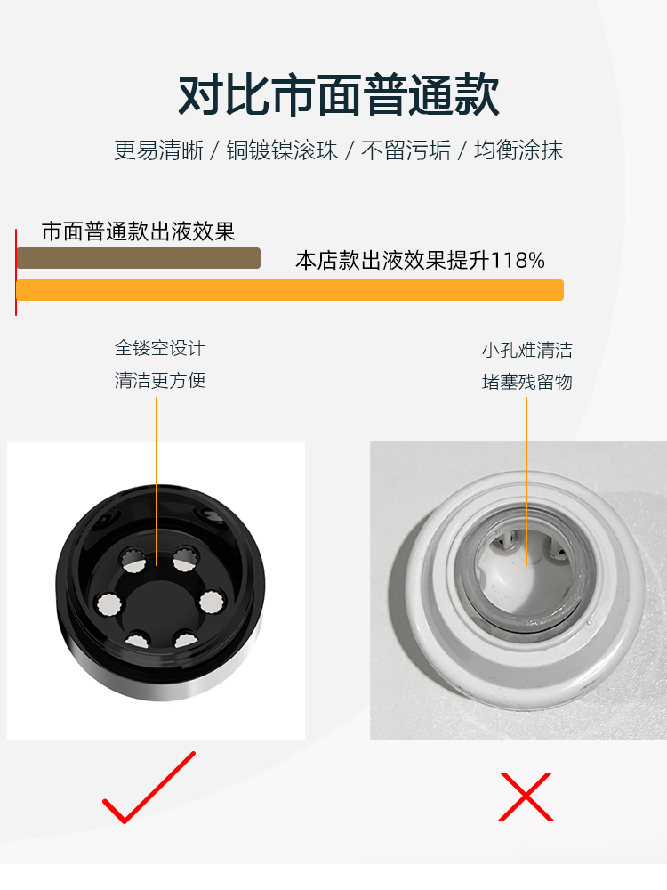 米诺头皮上药器头部1ml地尔滚珠导液按摩护发梳精油涂抹神器电动 - 图0