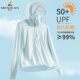 Scarecrow Ice Silk Sun Protection Clothing for Women Summer Upf50 Breathable Anti-UV Sun Protection Clothing for Men Fashionable and Ultra Thin
