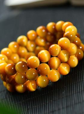 招财天然金虎眼晴石手链手串男女