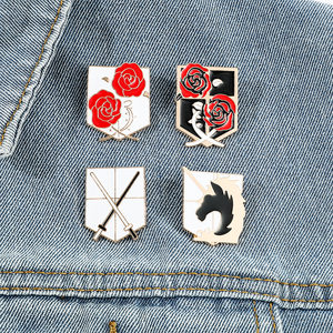 进击的巨人调i胸针ins潮个性查兵团自由之翼金属勋徽章情侣配饰女