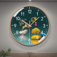 Light luxury silent clock wall clock home fashion punch-free wall hanging quartz clock living room bedroom decoration clock atmospheric