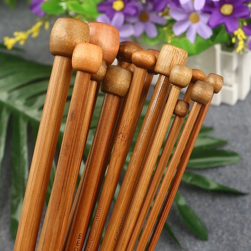 碳化竹棒针单头竹炭棒针 堵头木质长针毛衣针 围巾针织毛线,淘宝优惠券,粉丝福利购,淘宝优惠卷