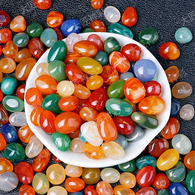 雨花石彩色玛瑙石鹅卵石鱼缸水培花盆造景装饰多肉铺面天然小石头,淘宝优惠券,粉丝福利购,淘宝优惠卷