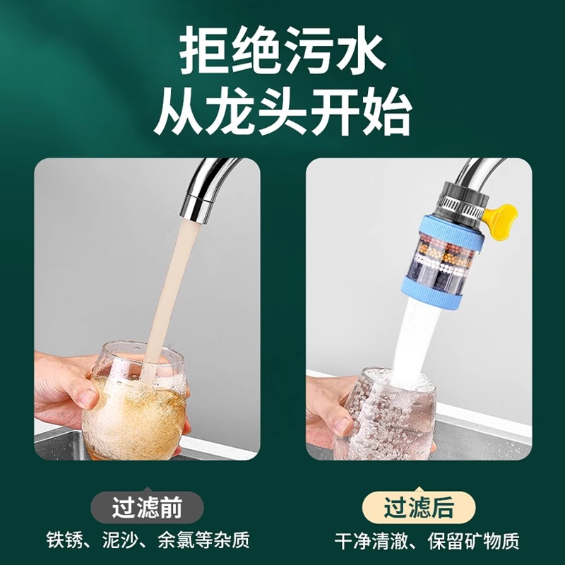 水龙头过滤器家用自来水净化器净水厨房龙头滤嘴延伸防溅神器增压 - 图2