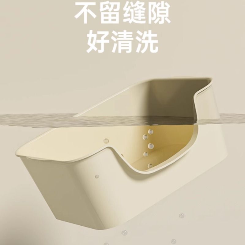 浴缸式巨型猫砂盆半封闭超大号幼猫屎盆子防臭防外溅猫厕所猫咪用 - 图3