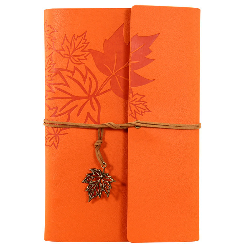 笔记本创意树叶本中国风公司企业复古手帐本旅行本大学生日记本活页本涂鸦牛皮纸商务礼品定制logo刻字送客户