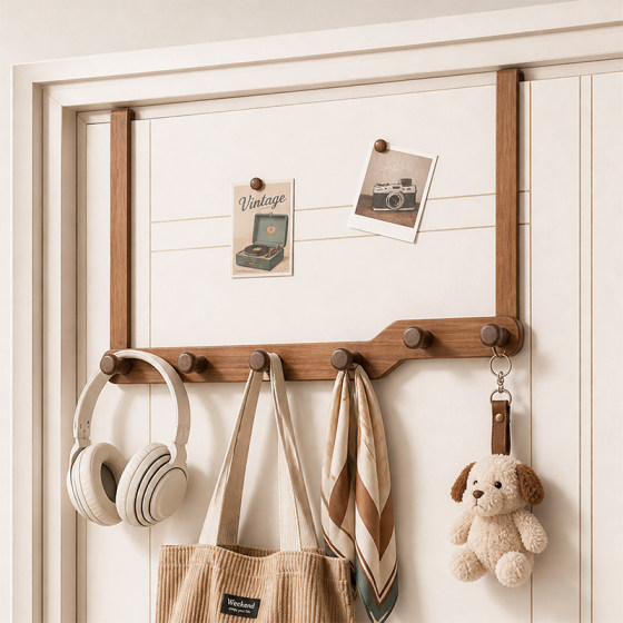 Hook behind door without punching clothes hanger door storage rack