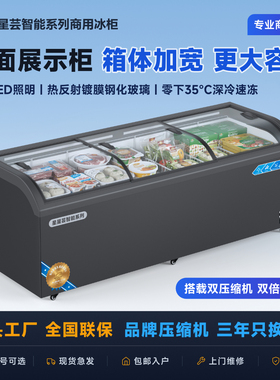 冷冻冰柜商用冷藏两用展示柜保鲜柜大容量卧式冰箱雪糕岛柜冷柜
