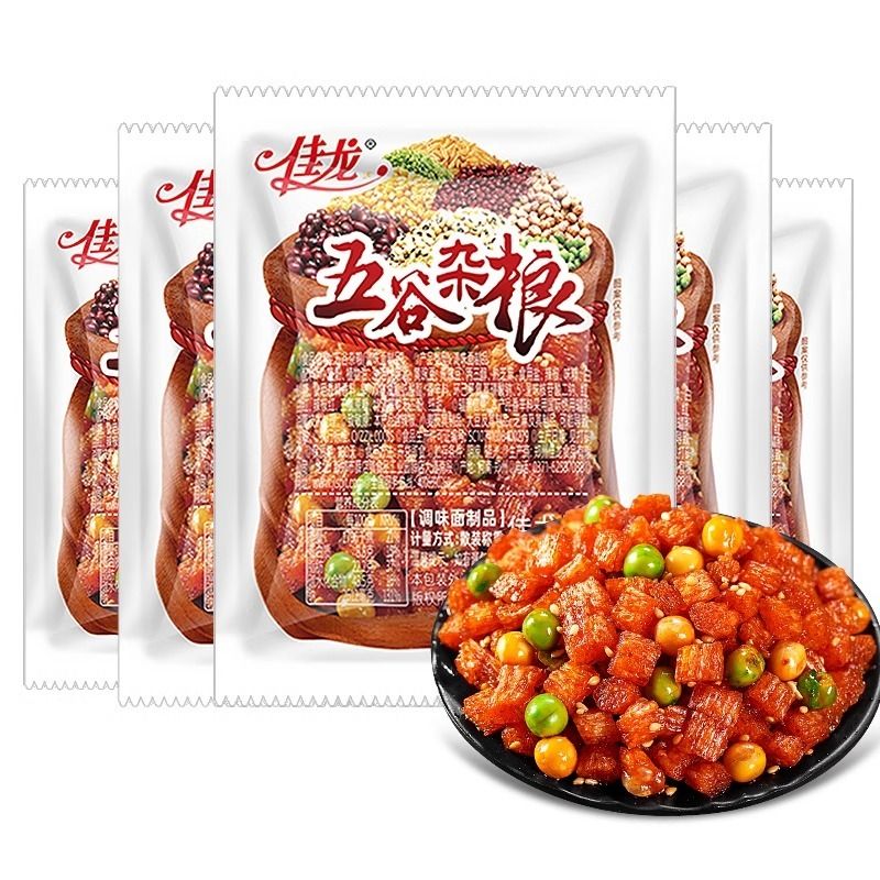 佳龙五谷杂粮辣条零食小吃怀旧辣条面筋批发网红麻辣小零食大礼包-图3