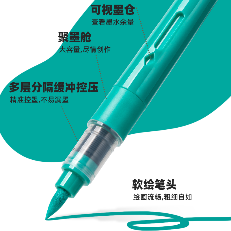 合慕软头直液丙烯马克笔儿童学生美术专用DIY可叠色不透纸可水洗无毒48色60色涂色画笔可视墨水双头防水速干 合慕软头直液丙烯马克笔儿童学生美术专用DIY可叠色不透纸可水洗无毒48色60色涂色画笔可视墨水双头防水速干