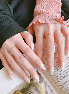 S925纯银木与枝情侣对戒小众设计学生男女一对戒指手饰情人节礼物