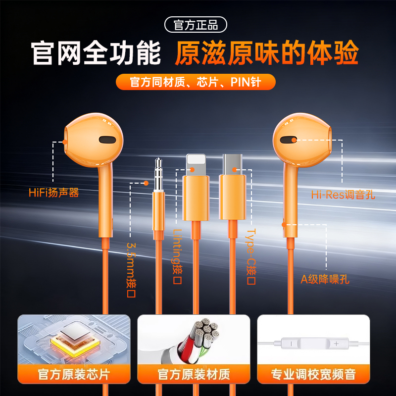 Applicable to Apple wired headphones