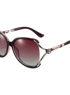 2025新款女士渐进偏光太阳镜欧美大框板材眼镜潮流女墨镜一件代发