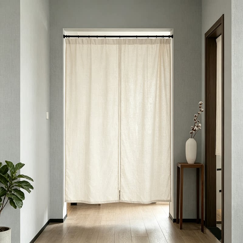 Simple solid color polyester door curtain fabric