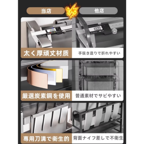 日本新款厨房刀架调料品置物架台面多功能油盐酱醋调味罐子收纳盒 - 图3