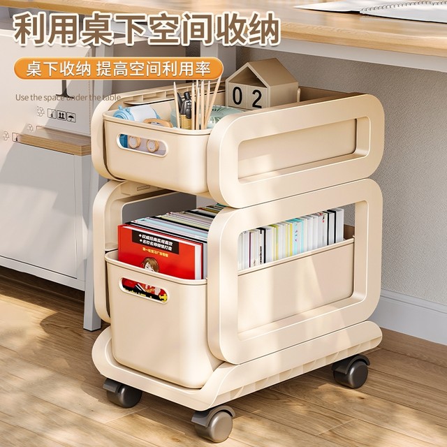 Larger schoolbag shelf movable multi-layer trolley