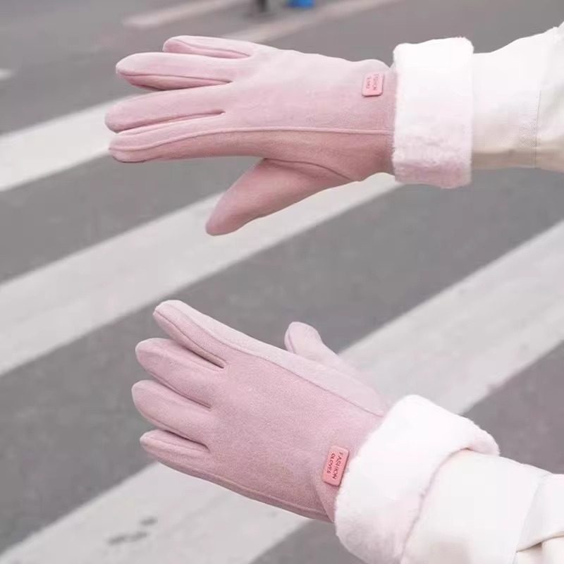 冬季电动车保暖手套加厚加绒麂皮绒骑行防寒触屏防风德绒御寒黑色,淘宝优惠券,粉丝福利购,淘宝优惠卷