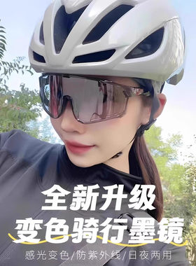 骑行眼镜变色护目镜夜骑防风沙