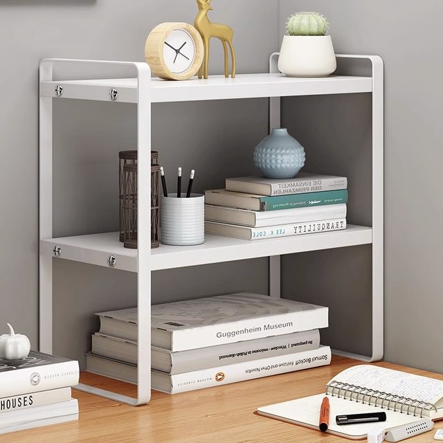 The desk bookshelf desk storage multi -layer countertop hierarchical shelf student dormitory desk plants and shelf storage