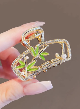高级感新中式竹叶抓夹