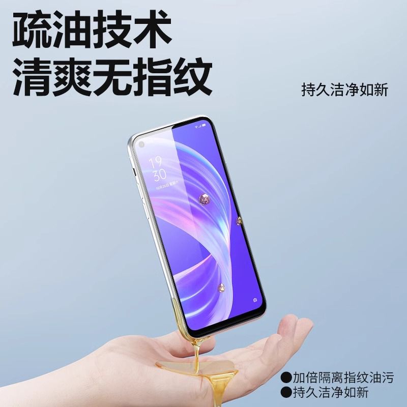 仓适用opporeno/2/3/4/5/6/7/8/9/10/11/12全屏钢化膜秒贴仓oppok11/10/9a11/97/98/95/93手机膜覆盖保护高清 - 图2