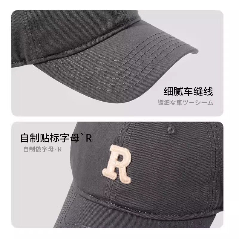 加深新款鸭舌男大帽檐宽帽檐2026显脸小女棒球帽帽子蓝色白色红色