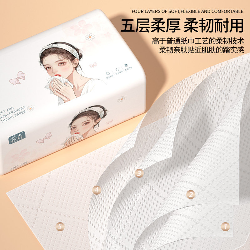 60包大抽纸纸巾加厚纸巾抽纸卫生纸餐巾纸家用面巾纸擦手纸整箱装